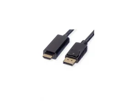  Video kabel ROLINE DisplayPort DP(m) na HDMI(m) v1.2, 2.0m, pozlaćeni konektori, crni