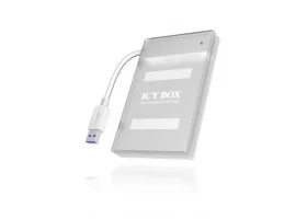  Kućište za tvrdi disk ICY BOX IB-AC603a-U3, HDD/SSD 2.5", SATA, do 9.5 mm, USB 3.0, bijelo