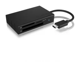  Čitač memorijskih kartica ICY BOX IB-CR401-C3, USB 3.0 Type-C, kompatibilnost: SDHC/XC, microSDHC/XC, SD 3.0/4.0 (UHS-I/II), CF