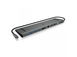  Docking stanica ICY BOX IB-DK2106-C, USB-C na 1x USB-C, 3x USB-A 3.0, 1x SD, 1x microSD, 1x RJ45, 2x HDMI, 1x VGA, 1x 3.5mm