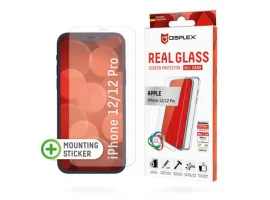  Zaštitno staklo DISPLEX Real Glass 2D za Apple iPhone 12/12 Pro, + prozirna prozirna maskica (01311)
