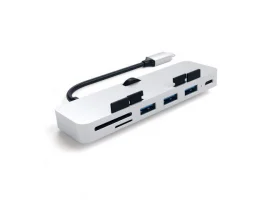  USB-C HUB SATECHI Aluminum CLAMP PRO ( 3x USB 3.0, 1xSD), srebrni (ST-TCIMHS)