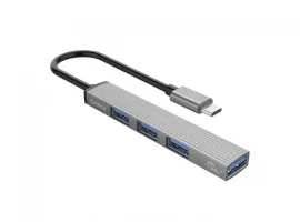  USB-C HUB ORICO AH-13, USB 3.0, 3x USB 2.0, 0.15m, aluminij, sivi 
