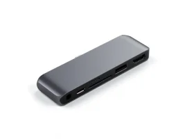  USB-C HUB SATECHI Mobile Pro, 1x USB-C PD,1x HDMI 4K,1x USB 3.0, MicroSD, 3.5mm audio, sivi