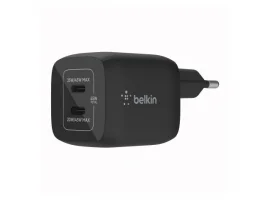  Kućni punjač BELKIN WCH011vfBK, 45W, 2x USB-C PD, GaN, univerzalni, crni