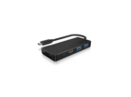  USB HUB ICY BOX IB-HUB1423CR-C3, USB-C to 2x USB-A 3.0, 1x USB-C, 1x SD, 1x microSD, crni