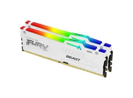  Memorija KINGSTON 64 GB (2x32 GB) DDR5, 6000 MHz, DIMM, Fury Beast RGB White, CL36, EXPO
