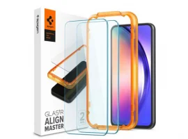  Spigen Glass Align Master Clear, zaštitno staklo za ekran telefona, 2 kom + okvir za instalaciju - Samsung Galaxy A54 5G (AGL05966) 