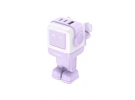  Kućni punjač UGREEN Nexode Robot, GaN 65W, 1xUSB-A, 2XUSB-C, ljubičasti 