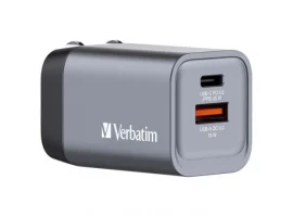  Putni punjać VERBATIM, 35W, 1×USB-C PD 35W, 1×USB-A, sa zamjenivim utikačima ( EU, US i UK)