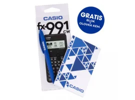  Kalkulator CASIO ClassWiz fx-991CW, tehnički, 12+2 mjesta, 552 funkcija, 6 aplikacija, crni - HR Classwiz Bundle (POKLON blok + olovka)