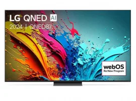  QLED TV LG 65QNED87 (2024), 65" (164cm), miniLED, Ultra HD (4K), 120Hz, HDR10, AI Sound Pro, Smart/webOS (65QNED87T3B)