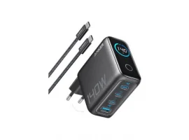  Kućni punjač ANKER B2697GZ1, 140W, GaN, ActiveShield 2.0, 3x USB-C, 1x USB-A + USB-C na USB-C kabel, crni