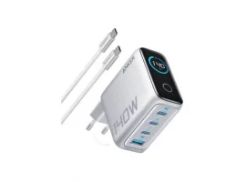  Kućni punjač ANKER B2697GZ1, 140W, GaN, ActiveShield 2.0, 3x USB-C, 1x USB-A + USB-C na USB-C kabel, sivi