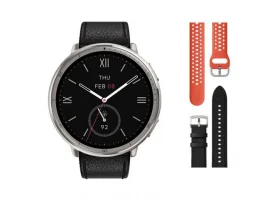  Pametni sat AMAZFIT Active 2 NFC (Round) Black Leather, 44mm, AMOLED 1.32
