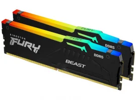  Memorija KINGSTON 64 GB (2x32 GB) DDR5, 6000 MHz, DIMM, Fury Beast RGB, CL30, EXPO, XMP