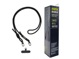 Vezica za mobitel MAXMOBILE, 0.6x150cm, podešavanje duljine, crna