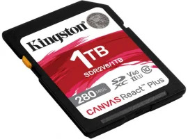  Memorijska kartica SDXC 1 TB KINGSTON Canvas React Plus V60, Class10 UHS-II U3 V60, 280/150 MB/s (SDR2V6/1TB)