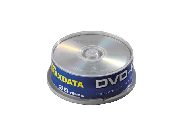 DVD-R medij TRAXDATA Printable, 4.7 GB, 16 x, 25 kom, spindle