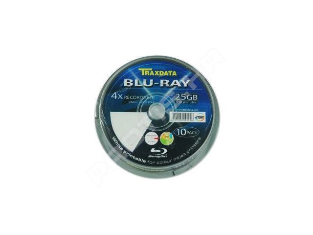 Blu-ray medij TRAXDATA, 25 GB, 4x, 10 kom, printable
