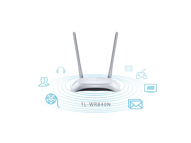 Router TP-LINK TL-WR840N, 300 Mbps Wireless N, 1x WAN, 4x LAN