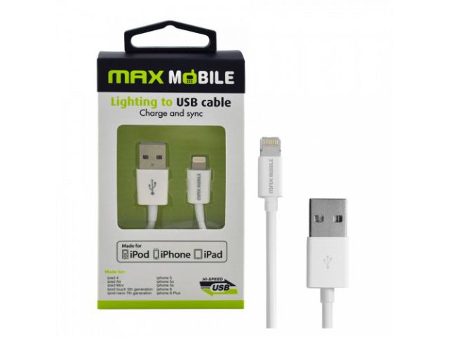 Kabel MAXMOBILE za iPhone 5/6, MFI Apple, 1.5m