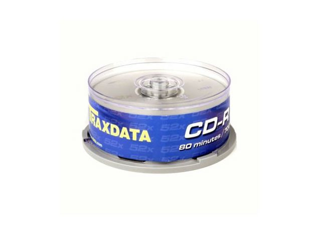 CD-R medij TRAXDATA, 700 MB, 52x, 25 kom, spindle, printabilni