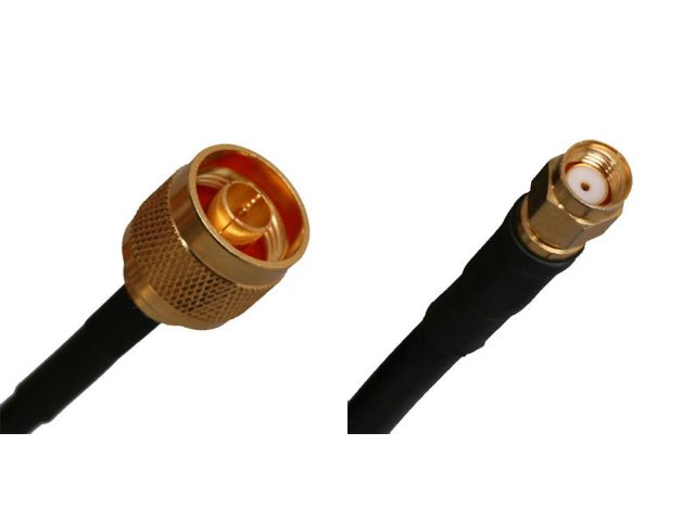 Antenski kabel MAXLINK Pigtail, RF240 RSMA (m) - N (m), 0.5m, crni