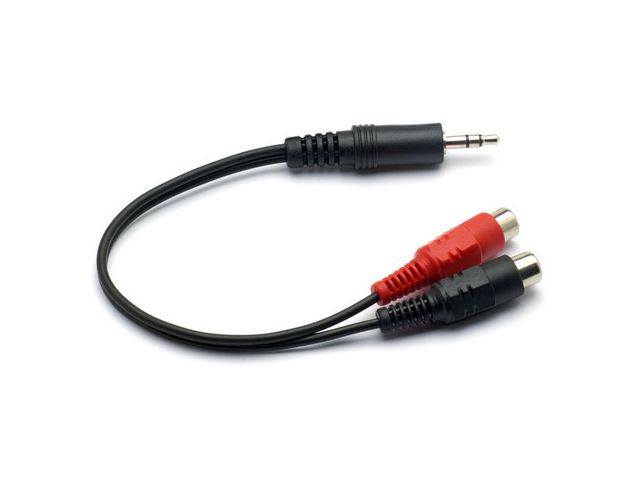 Audio kabel G&BL EL47 3.5mm(m) na 2xRCA(ž), 0.2m, crni