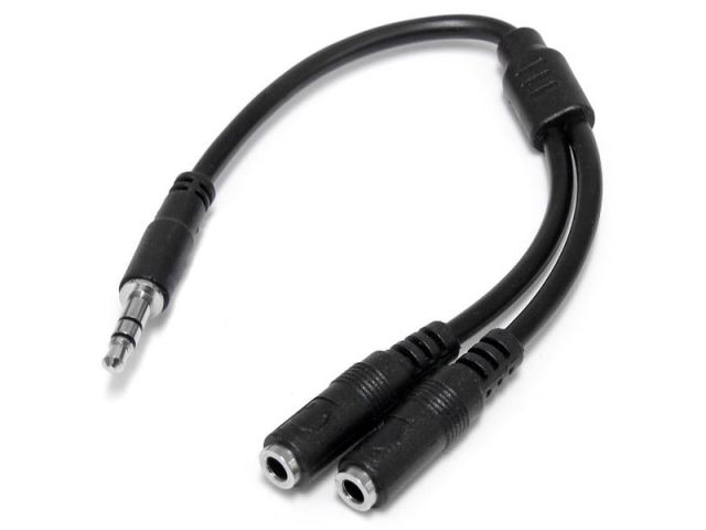 Adapter G&BL 2949, 1×3.5mm 4-pin (m) na 2× 3.5mm (ž) za slušalice i mikrofon, 0.2 m