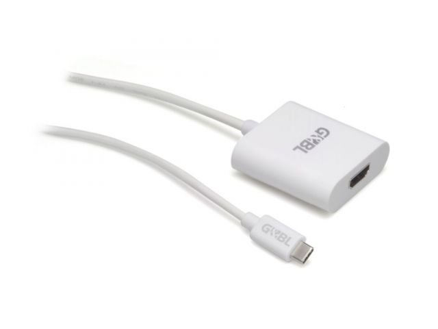 Adapter G&BL, USB C (m) - HDMI A (ž), 0.2 m, bijeli