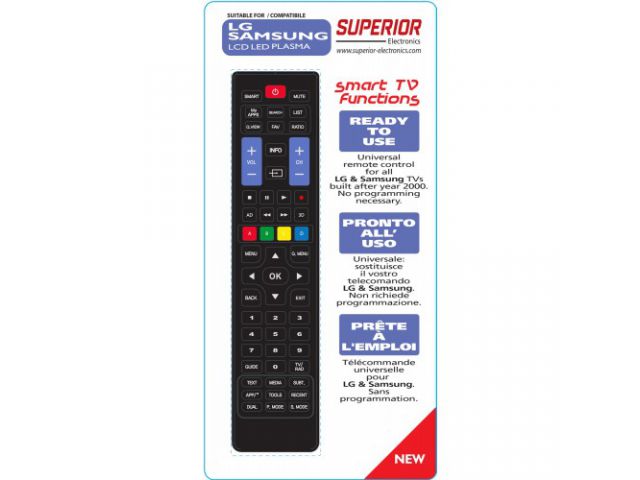 Daljinski upravljač SUPERIOR, za LG/SAMSUNG SMART TV