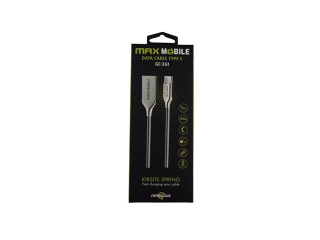 Kabel MAXMOBILE USB-C(m) na USB-A(m) 2.0, 1m, srebrni