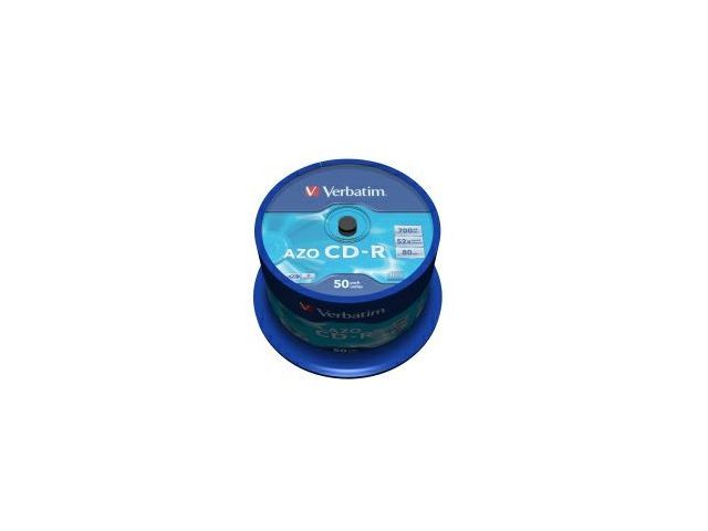 CD-R medij VERBATIM 700MB 52× DataLife+ Crystal 50 pack spindle