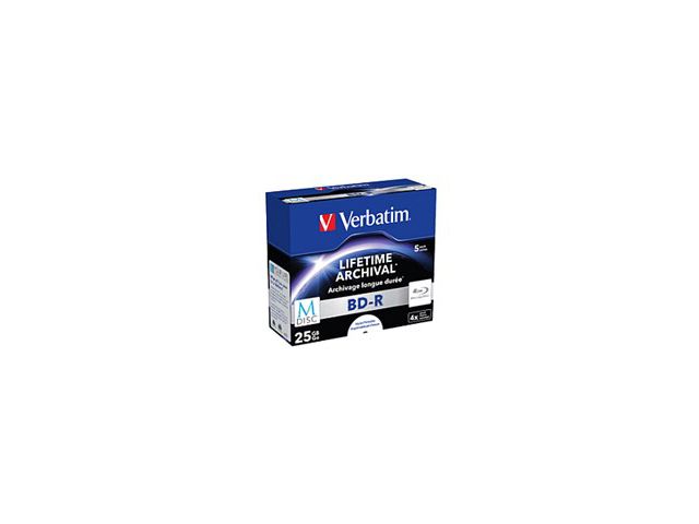 DVD medij Blu-Ray M-Disc VERMATIM BD-R SL 25GB 4× Printable 5 pack JC (Single Layer)