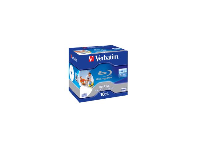 DVD medij Blu-Ray VERBATIM BD-R DL 6× 50GB 10 pack JC (Double Layer)