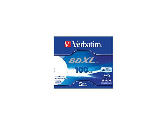 DVD medij Blu-Ray VERBATIM BD-R DL XL 4× 100GB 5 pack JC (Double Layer)