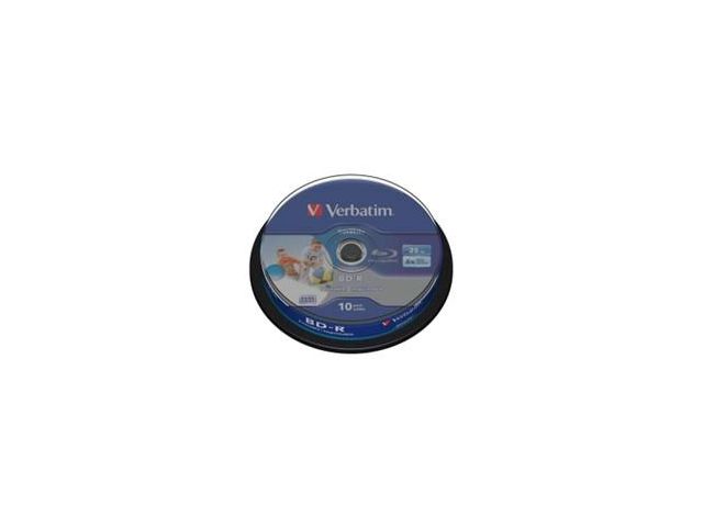 DVD medij Blu-Ray VERBATIM BD-R SL 6× 25GB 10 pack spindle (Single Layer)