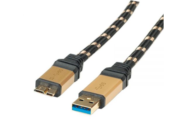 Data kabel ROLINE GOLD USB3.0 kabel TIP A(M) - Micro B(M), 2.0m