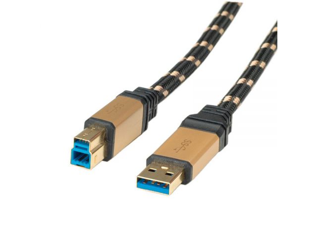 Data kabel ROLINE GOLD USB3.0 kabel TIP A/B M/M, 3.0m