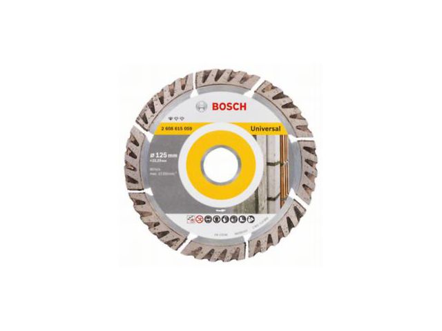Dijamantna rezna ploča BOSCH Standard za Univerzalnu primjenu, 125 x 22.23 x 2 x 10 mm