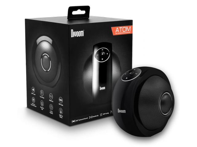 Bluetooth zvučnik DIVOOM Atom, prijenosni, crni