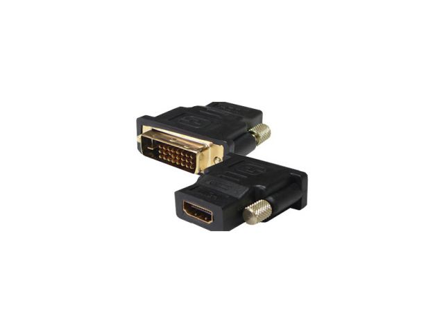 Video adapter SBOX DVI(m) 24+1 na HDMI(ž), pozlaćeni konektori, crni