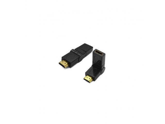 Video adapter SBOX HDMI(m) na HDMI(ž), 360 kut zakretanja, crni