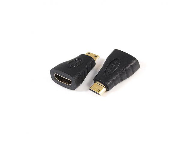 Video adapter SBOX Mini HDMI(m) na HDMI(ž), pozlaćeni konektori, crni