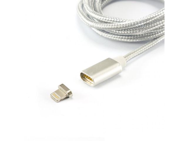 Kabel SBOX, USB na Lightning, magnetski, 1m, srebrni