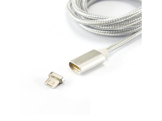 Kabel SBOX USB na Micro USB, magnetski, 1m, srebrni