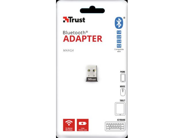 Bluetooth adapter TRUST Manga, Bluetooth 4.0, USB (18187)