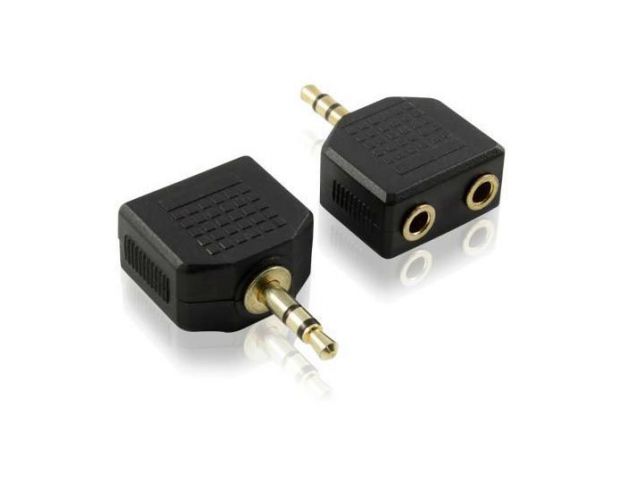 Audio adapter SBOX 3,5mm M.->2 X 3,5mm F.