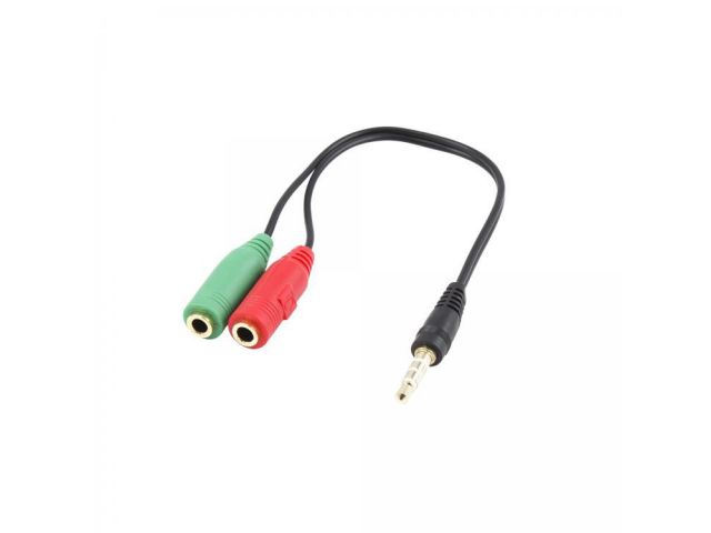 Audio adapter WHITE SHARK 3.5mm(m) na 2x3.5mm(ž), 0.2m